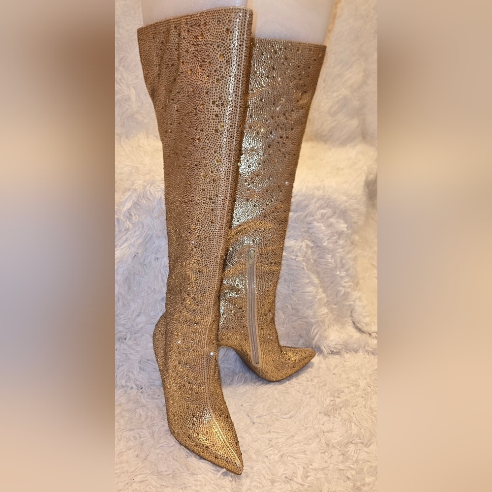 INC International Concepts Gold Heeled Boots